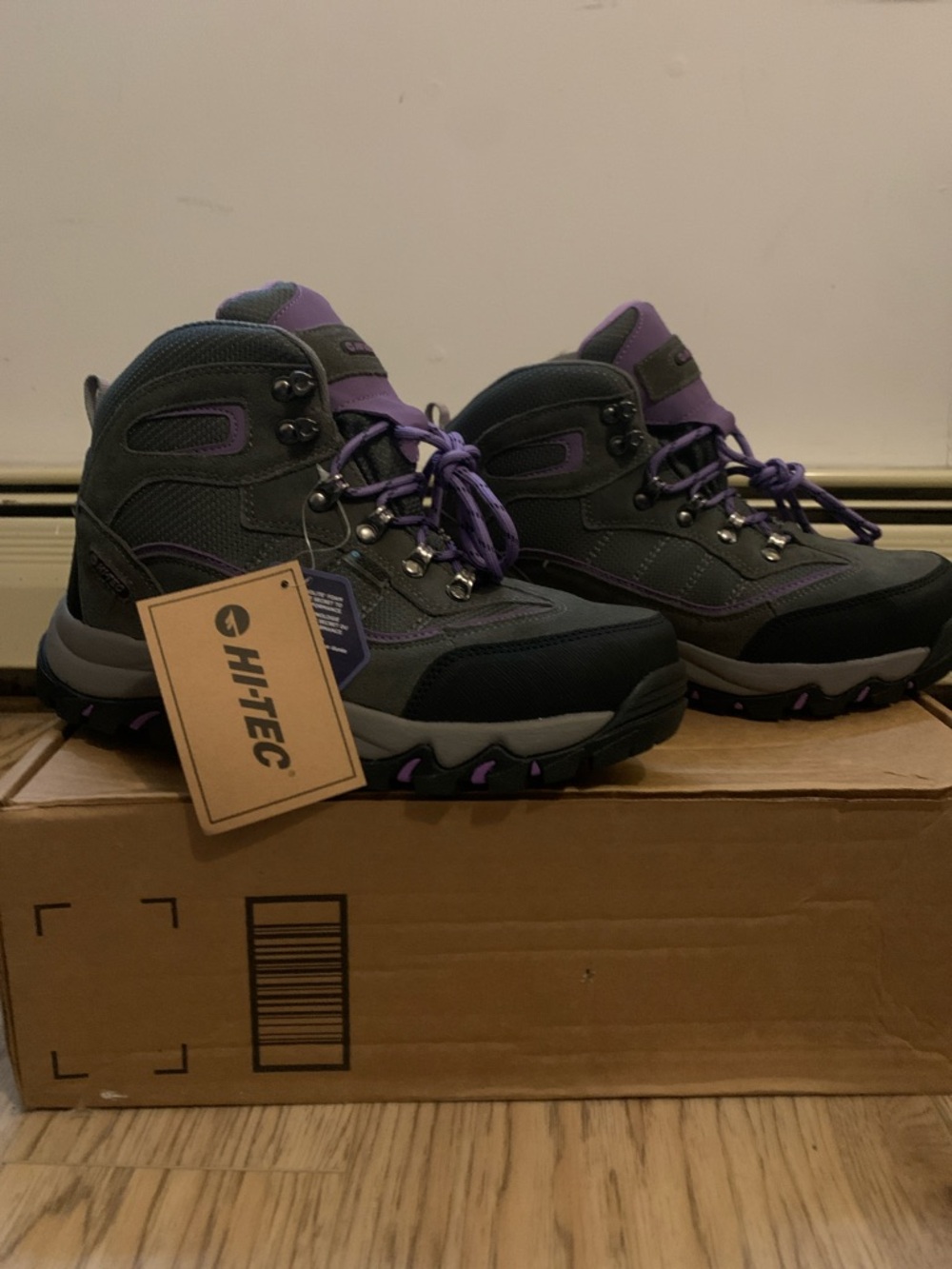 Hi-Tec Gray and Purple Women's Trail Boots